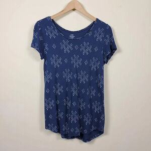 GAP Luxe‎ Luxueux Short Sleeve Top Womans Size S Navy Blue